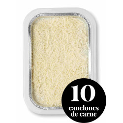 Canelones de carne con bechamel