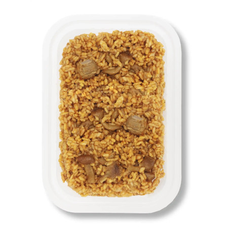Arroz de secreto ibérico y setas