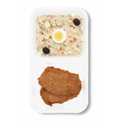 Duo ensaladilla rusa i libritos de lomo
