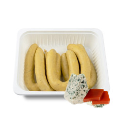 BUTIFARRA DE HUEVO CON GORGONZOLA Y MEMBRILLO