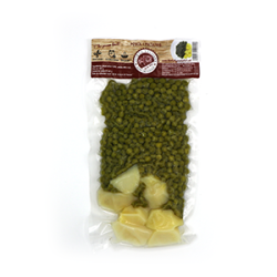 Guisantes y patata envasados al vacío | Verduras cocidas