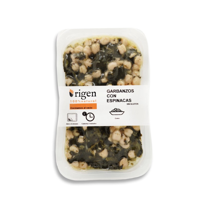 GARBANZOS CON ESPINACAS ORIGEN 300g