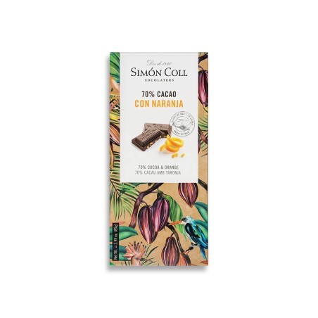 CHOCOLATE SIMÓN COLL 70% CON NARANJA