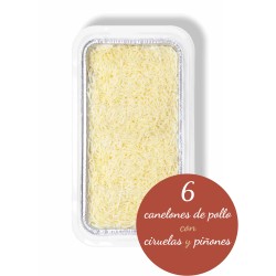 CANELONS DE POLLASTRE PRUNES I PINYONS (6u)